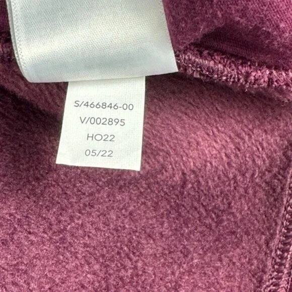 Athleta Cozy Karma Funnel Neck Sweatshirt Spiced Cabernet Fleece Lined US M - Picture 11 of 13